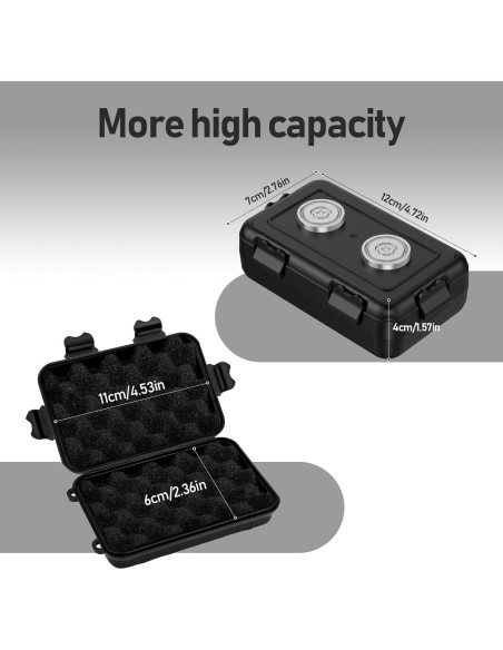 Caja de Llave Magnética TOSICAM Impermeable 2 Unidades Negro Caja de Llave Magnética TOSICAM Impermeable 2 Unidades Negro