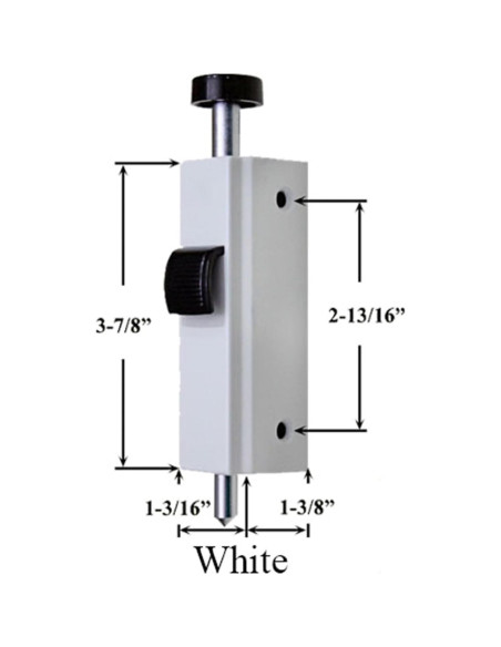 Cerrojo de puerta corrediza N8LokNLok blanco 7.14 cm Cerrojo de puerta corrediza N8LokNLok blanco 7.14 cm