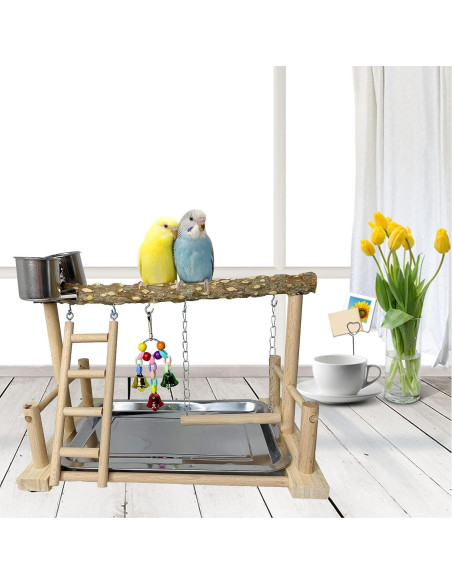 Perchero de Madera para Aves Kathson 37.5x24x23.5cm Perchero de Madera para Aves Kathson 37.5x24x23.5cm