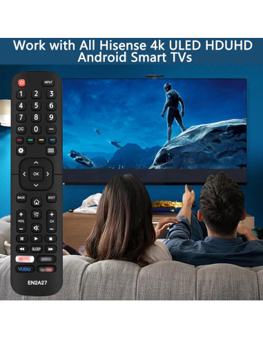 Control Remoto Universal Hisense EN2A27 para TV 4K LCD LED