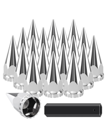 Cubiertas de Tuercas de Picos Mytracpro 33mm 20PCS Cromadas Cubiertas de Tuercas de Picos Mytracpro 33mm 20PCS Cromadas
