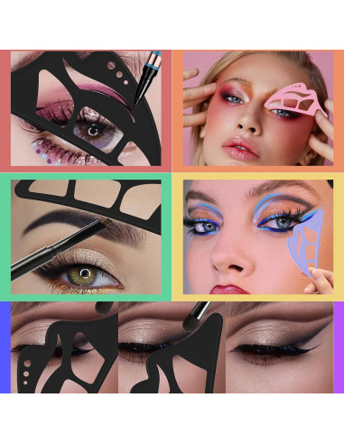 Plantilla de Sombra de Ojos Eyetour 2 Pcs - Maquillaje Fácil