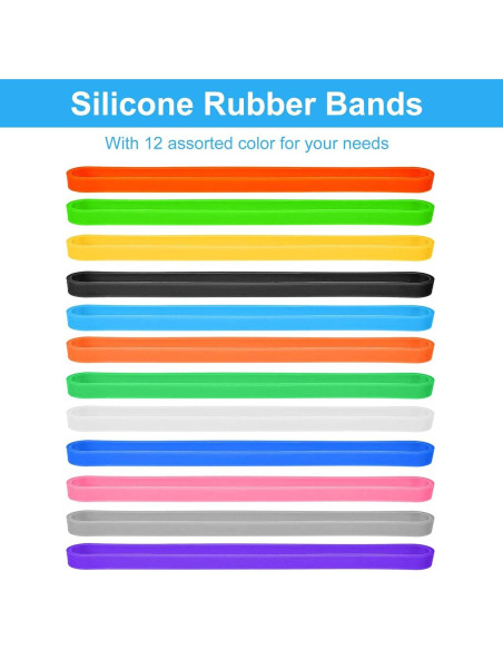 Bandas de Goma de Silicona Coopay 60 Piezas 13.97 cm Coloridas Bandas de Goma de Silicona Coopay 60 Piezas 13.97 cm Coloridas