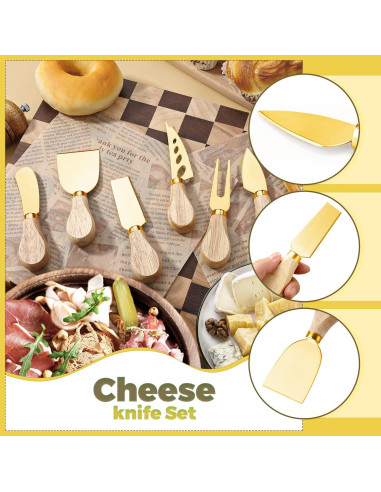 Set de Utensilios de Charcutería Dorados 70 Piezas Mlurcu