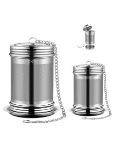 Coladores de Té Reutilizables Acero Inoxidable 2 Piezas Grande y Pequeño