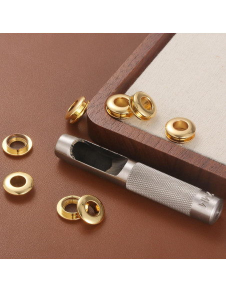 Kit de Ojetes de Latón Notgia 6 Sets 8mm con Perforadora 12mm Kit de Ojetes de Latón Notgia 6 Sets 8mm con Perforadora 12mm