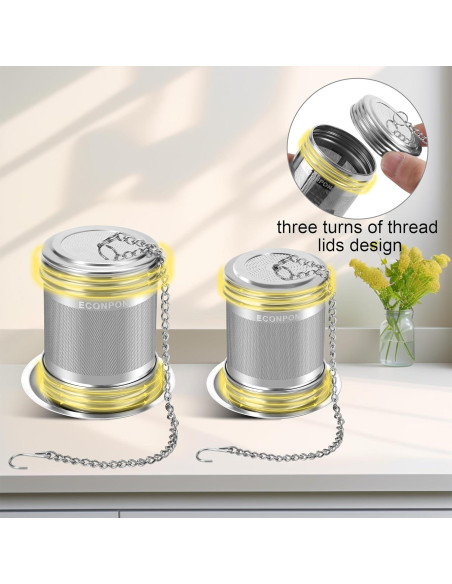 Coladores de Té Reutilizables Acero Inoxidable 2 Piezas Grande y Pequeño Coladores de Té Reutilizables Acero Inoxidable 2 Piezas Grande y Pequeño