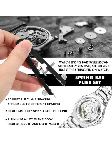 Kit de Herramientas de Pinzas para Reloj Ziyue con 10 Puntas
