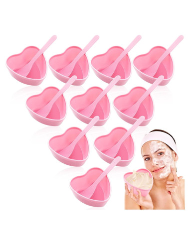 Juego de 5 Cuencos Faciales de Plástico Rosa Teenyyou