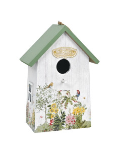 Casa de Madera para Aves Z BellaDecor - 25.5x17x10 cm - Blanca