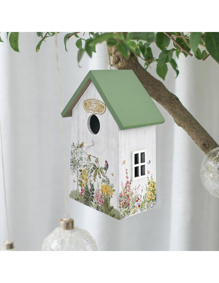 Casa de Madera para Aves Z BellaDecor - 25.5x17x10 cm - Blanca Casa de Madera para Aves Z BellaDecor - 25.5x17x10 cm - Blanca