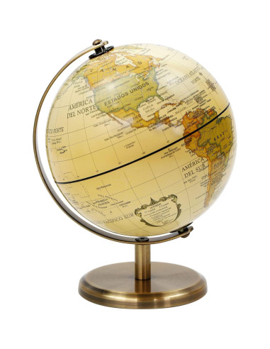 Globo Terráqueo Antiguo Exerz 14 CM Mapa en Español