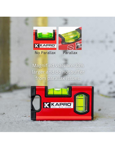 Nivel de Caja de Herramientas Kapro 771 Magnético 10.16 cm