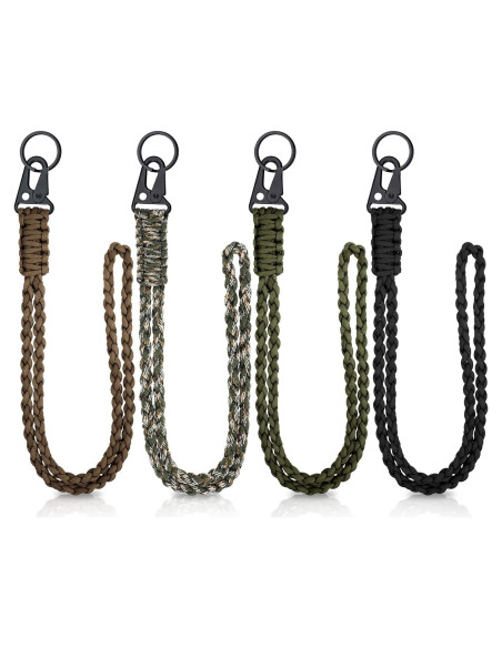Collar Lanyard Paracord 550 Resistente 4 Piezas 56-203 cm Collar Lanyard Paracord 550 Resistente 4 Piezas 56-203 cm
