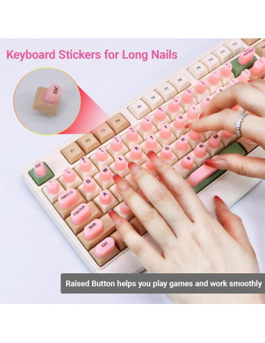 Calcomanías para Teclado WANTHER para Uñas Largas - 70 Pcs