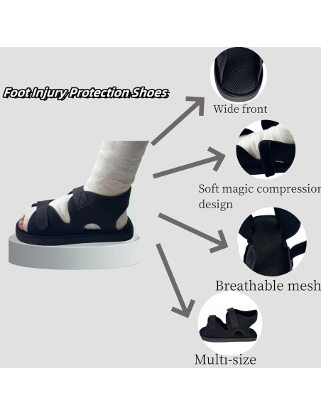 Zapato Postoperatorio DEEYOTA XL para Fracturas y Lesiones Zapato Postoperatorio DEEYOTA XL para Fracturas y Lesiones