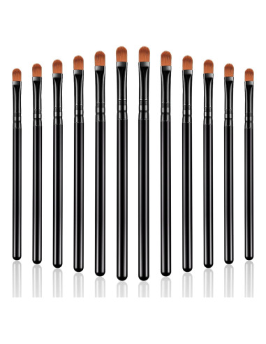 12 Pinceles Correctores de Maquillaje Patelai - Fibra Sintética