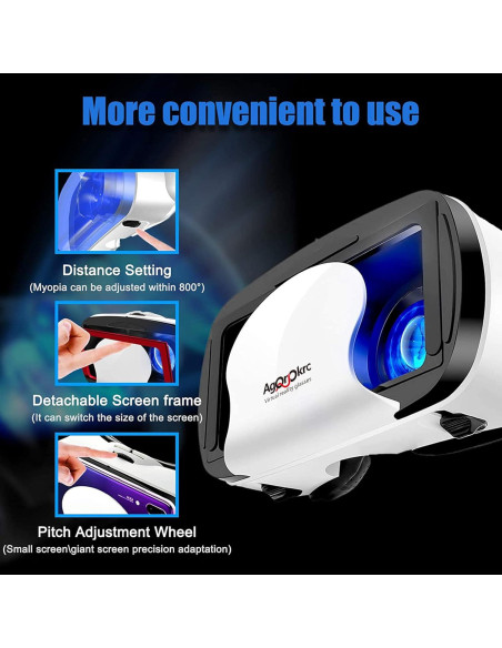 Auriculares VR PUSABIYOU 3D Ajustables para Smartphone 5-7" Auriculares VR PUSABIYOU 3D Ajustables para Smartphone 5-7"