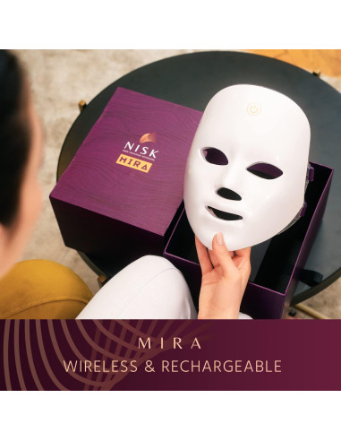 Máscara LED Facial Inalámbrica MIRA - Terapia de Luz 7 Colores