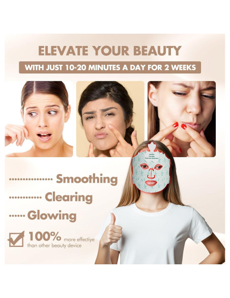 Máscara de Terapia de Luz LED 7 Colores EVFOFO para Facial Máscara de Terapia de Luz LED 7 Colores EVFOFO para Facial