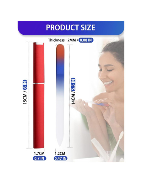 Paquete de 2 limas de vidrio Diodiva con estuche - 2mm Paquete de 2 limas de vidrio Diodiva con estuche - 2mm