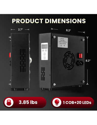 Panel de Terapia de Luz Roja Viconor 216W 630nm 670nm 850nm