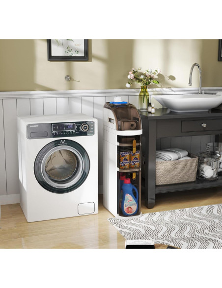 Gabinete de Almacenamiento de Baño Tonchean Slim 3 Niveles 40.6x17.8x77.9 cm Gabinete de Almacenamiento de Baño Tonchean Slim 3 Niveles 40.6x17.8x77.9 cm
