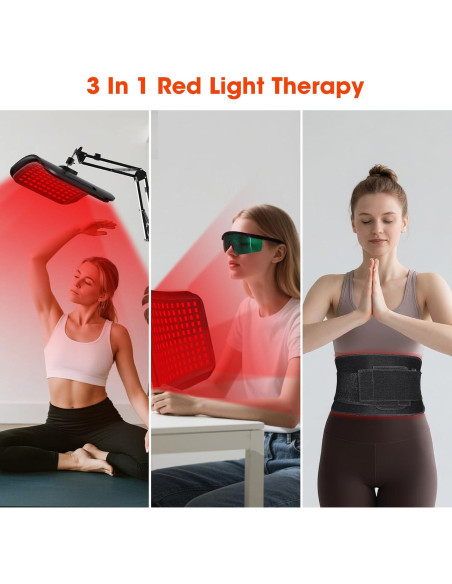 Lámpara de Terapia de Luz Roja MQHOOB 3 en 1 660nm 850nm Lámpara de Terapia de Luz Roja MQHOOB 3 en 1 660nm 850nm