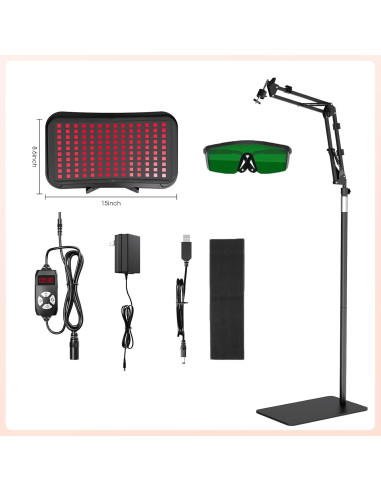 Lámpara de Terapia de Luz Roja MQHOOB 3 en 1 660nm 850nm
