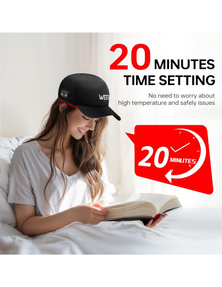Gorro de Calor Inalámbrico WEETALL con Temporizador y Batería 2000mAh Gorro de Calor Inalámbrico WEETALL con Temporizador y Batería 2000mAh