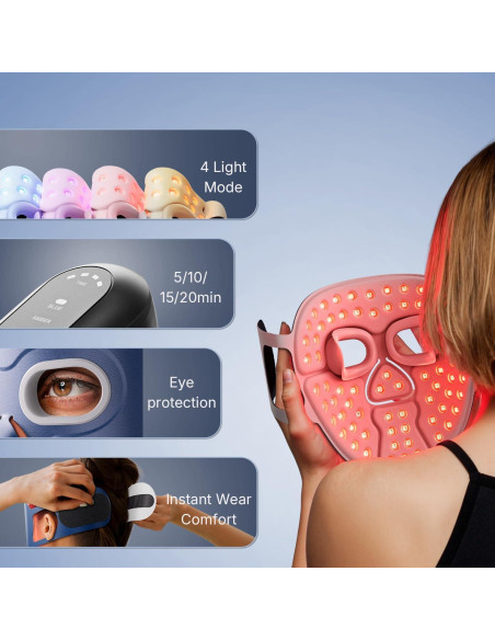 Máscara de Terapia de Luz LED Hello Face M500 280 LEDs 3000mAh Máscara de Terapia de Luz LED Hello Face M500 280 LEDs 3000mAh