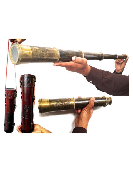 Telescopio de Bronce Vintage Aladean 81 cm con Zoom Óptico Telescopio de Bronce Vintage Aladean 81 cm con Zoom Óptico