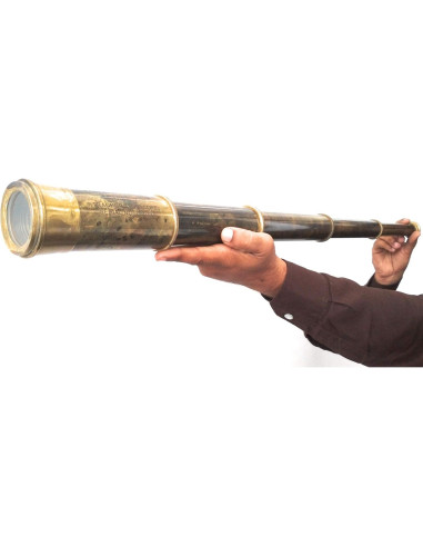 Telescopio de Bronce Vintage Aladean 81 cm con Zoom Óptico
