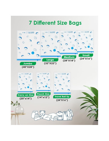 Bolsas de Almacenamiento al Vacío Z ZONAMA 25 Piezas