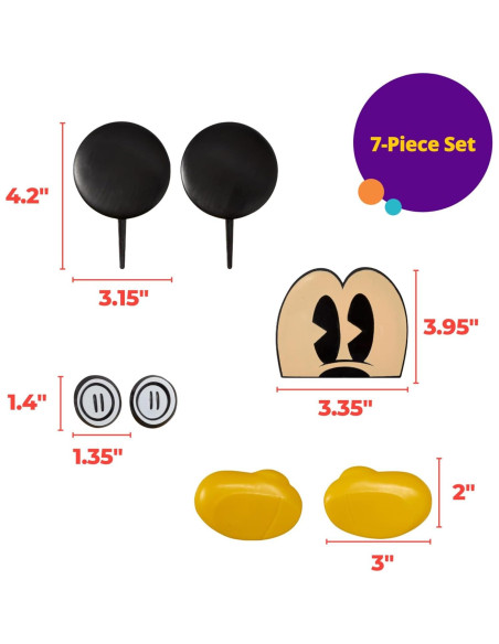 Set de Adornos de Pastel Disney Mickey Mouse - 7 Piezas Set de Adornos de Pastel Disney Mickey Mouse - 7 Piezas