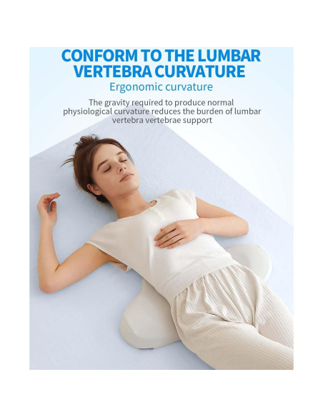 Almohada Lumbar Ergonomica SMDR 30x55.9cm Espuma Memoria Almohada Lumbar Ergonomica SMDR 30x55.9cm Espuma Memoria