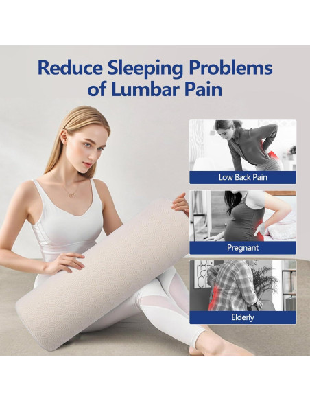 Almohada Lumbar Cozyhealth Grande Espuma Viscoelástica Alivio Dolor Almohada Lumbar Cozyhealth Grande Espuma Viscoelástica Alivio Dolor