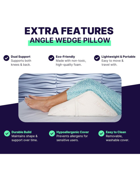 Almohada en Cuña para Alivio de Espalda - Sistemas de Soporte Almohada en Cuña para Alivio de Espalda - Sistemas de Soporte