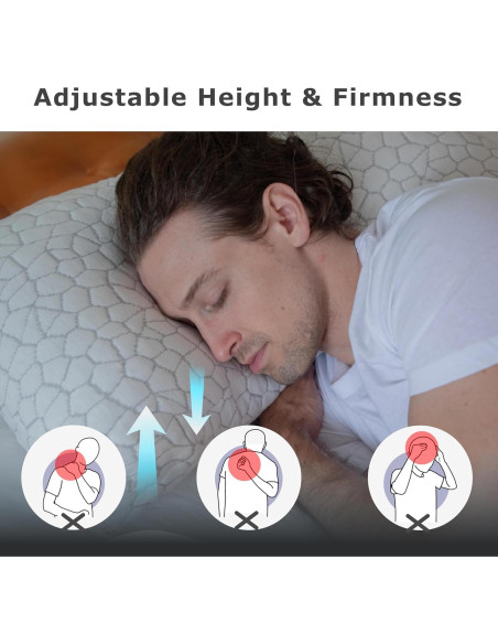 Almohada Ajustable Espuma Viscoelástica Pharmedoc Queen Almohada Ajustable Espuma Viscoelástica Pharmedoc Queen