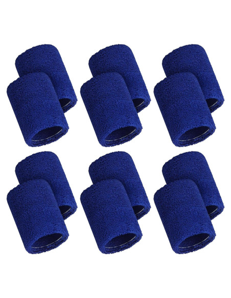 12 Muñequera Deportiva Absorbente Ywmigl Azul 8x8 cm 12 Muñequera Deportiva Absorbente Ywmigl Azul 8x8 cm