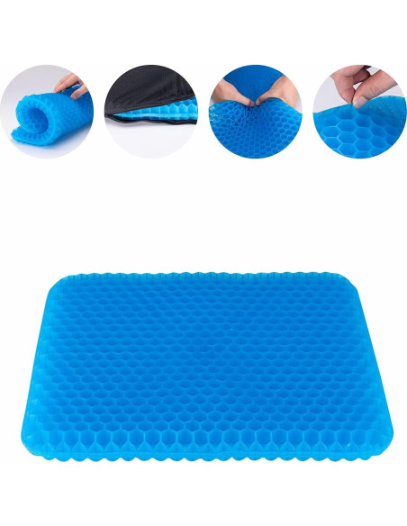 Cojín de Gel para Asiento Yunqing 40.6x35.6 cm Antideslizante Cojín de Gel para Asiento Yunqing 40.6x35.6 cm Antideslizante