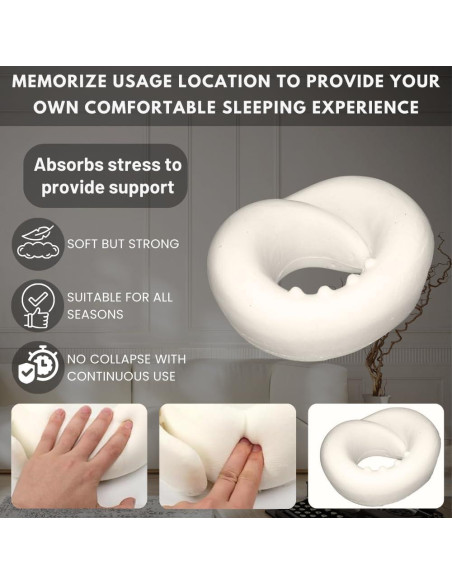 Almohada de Cuello HomeyJoy 360 Espuma de Memoria Gris Almohada de Cuello HomeyJoy 360 Espuma de Memoria Gris