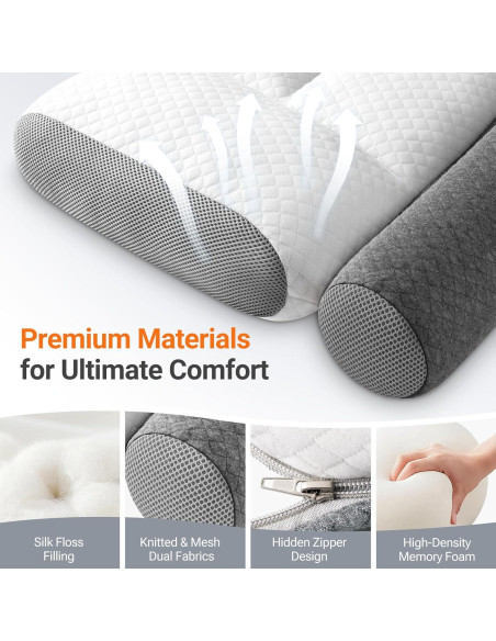 Almohada Cervical Ergonómica DUPPA 2 en 1 para Alivio de Cuello Almohada Cervical Ergonómica DUPPA 2 en 1 para Alivio de Cuello
