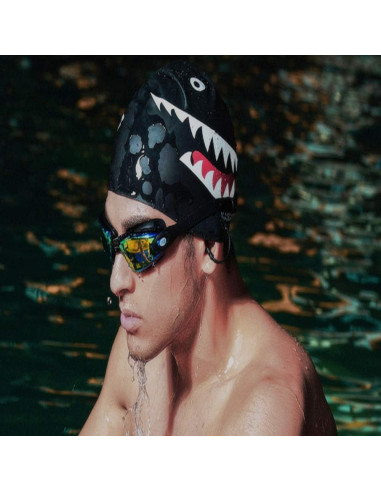 Gorro de Natación de Silicona KAISIDA Unisex Negro