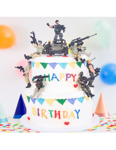 Figuras de Acción Militar Berry President - 12 Soldados 10 cm