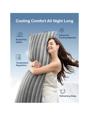 Almohada Corporal Refrigerante ZonLi 50.8x137.2 cm Espuma de Memoria