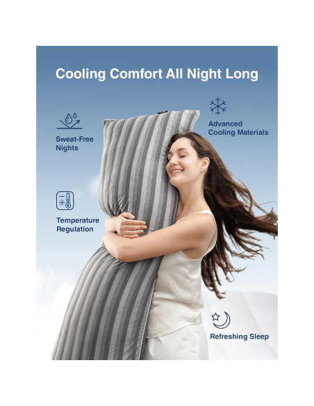 Almohada Corporal Refrigerante ZonLi 50.8x137.2 cm Espuma de Memoria Almohada Corporal Refrigerante ZonLi 50.8x137.2 cm Espuma de Memoria