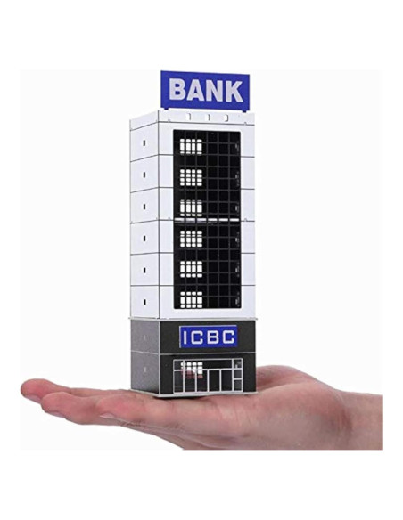 Modelo de Edificio Moderno EatingBiting Escala N 1/150 para Jardín Modelo de Edificio Moderno EatingBiting Escala N 1/150 para Jardín