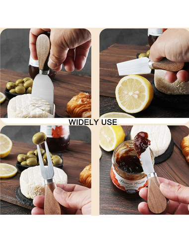 Juego de cuchillos de queso 6 piezas GXIQYL acero inoxidable