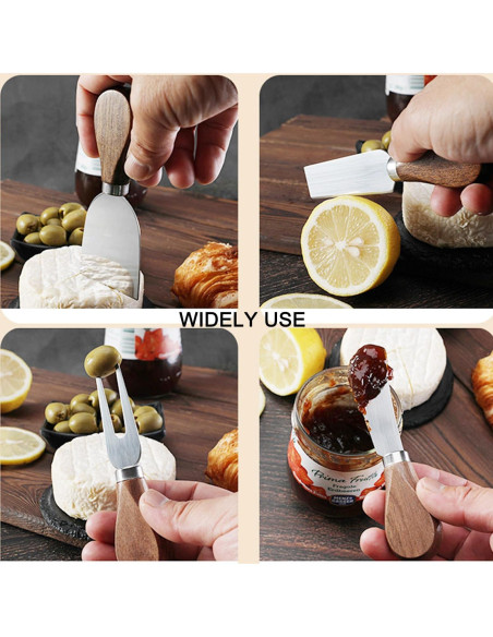 Juego de cuchillos de queso 6 piezas GXIQYL acero inoxidable Juego de cuchillos de queso 6 piezas GXIQYL acero inoxidable